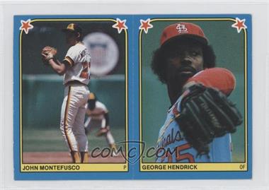 1983 Fleer Baseball Album Stickers - [Base] - Pairs #269-270 - John Montefusco, George Hendrick