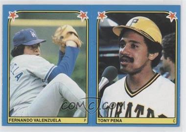 1983 Fleer Baseball Album Stickers - [Base] - Pairs #74-112 - Fernando Valenzuela, Tony Pena