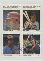 Art Howe, Ted Simmons, Dickie Thon, Johnny Bench