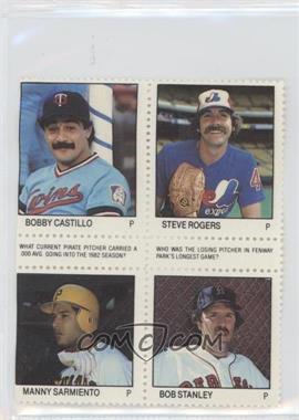 1983 Fleer Stamps - Block of Four #CRSS - Bobby Castillo, Steve Rogers, Manny Sarmiento, Bob Stanley