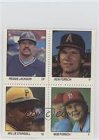 Reggie Jackson, Ken Forsch, Willie Stargell, Bob Forsch