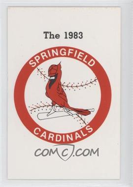 1983 Fritsch Midwest League Stars of Tomorrow - [Base] #321 - Team Checklist - Springfield Cardinals