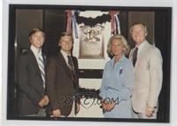 Mike, Mark, Louise and Al at Hall of Fame (Al Kaline)