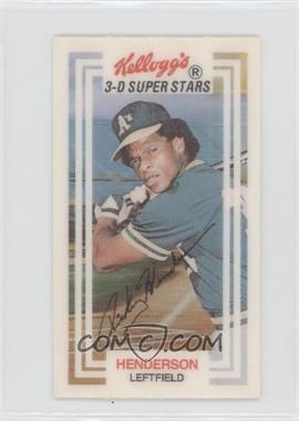 1983 Kellogg's 3-D Super Stars - [Base] #8 - Rickey Henderson [EX to NM]