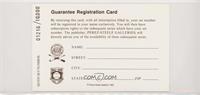 Guarantee Registration Card #/10,000