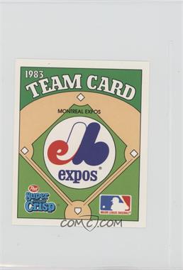 1983 Post Super Sugar Crisp Team Cards - [Base] #_MOEX - Montreal Expos