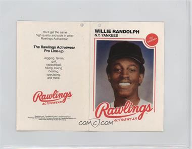 1983 Rawlings Glove Tags - [Base] #30 - Willie Randolph [Noted]