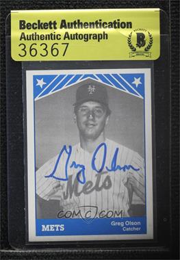 1983 TCMA Lynchburg Mets - [Base] #8 - Greg Olson [BAS Beckett Auth Sticker]