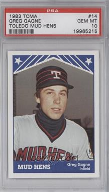 1983 TCMA Toledo Mud Hens - [Base] #14 - Greg Gagne [PSA 10 GEM MT]