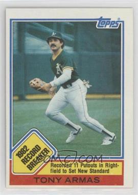 1983 Topps - [Base] #1 - Record Breaker - Tony Armas