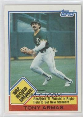 1983 Topps - [Base] #1 - Record Breaker - Tony Armas