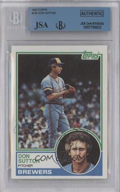 1983 Topps - [Base] #145 - Don Sutton [JSA Certified Encased by BGS]