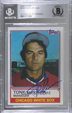 1983 Topps - [Base] #216 - Tony LaRussa [BAS BGS Authentic]