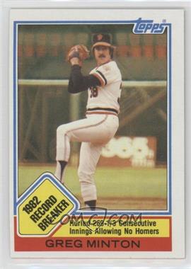 1983 Topps - [Base] #3 - Record Breaker - Greg Minton