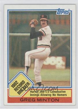 1983 Topps - [Base] #3 - Record Breaker - Greg Minton