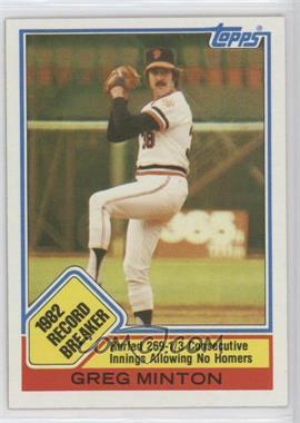 1983 Topps - [Base] #3 - Record Breaker - Greg Minton