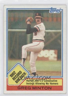 1983 Topps - [Base] #3 - Record Breaker - Greg Minton