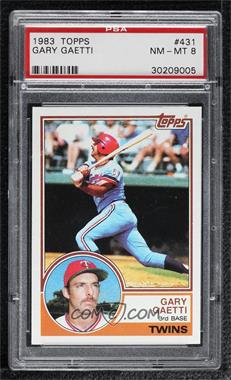 1983 Topps - [Base] #431 - Gary Gaetti [PSA 8 NM‑MT]