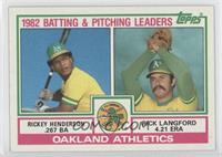 Team Checklist - Rickey Henderson, Rick Langford