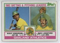 Team Checklist - Rickey Henderson, Rick Langford [Poor to Fair]