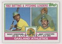 Team Checklist - Rickey Henderson, Rick Langford