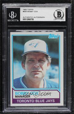 1983 Topps - [Base] #606 - Bobby Cox [BAS BGS Authentic]