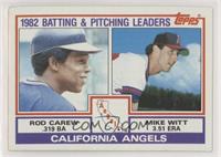 Team Checklist - Rod Carew, Mike Witt [Noted]