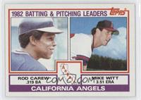 Team Checklist - Rod Carew, Mike Witt