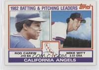 Team Checklist - Rod Carew, Mike Witt