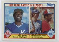 League Leaders - Hal McRae, Al Oliver, Dale Murphy