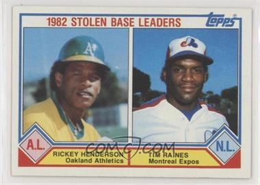 1983 Topps - [Base] #704 - League Leaders - Tim Raines, Rickey Henderson