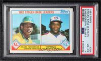 League Leaders - Tim Raines, Rickey Henderson [PSA 4 VG‑EX]