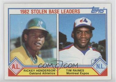 1983 Topps - [Base] #704 - League Leaders - Tim Raines, Rickey Henderson