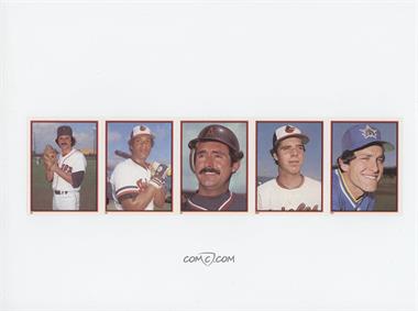 1983 Topps Album Stickers - [Base] - Full Panels #113-310-44-28-34 - Dennis Eckersley, Ken Singleton, Fred Lynn, Storm Davis, Floyd Bannister