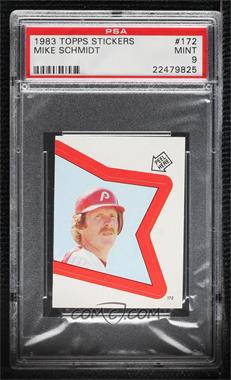 1983 Topps Album Stickers - [Base] #172 - Mike Schmidt [PSA 9 MINT]