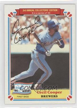 1983 Topps Drake's Big Hitters - [Base] #6 - Cecil Cooper