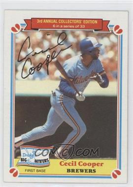 1983 Topps Drake's Big Hitters - [Base] #6 - Cecil Cooper