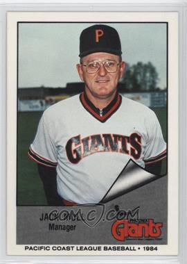 1984 Cramer Pacific Coast League - [Base] #24 - Jack Mull