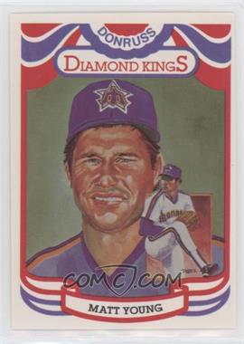 1984 Donruss - [Base] #16.2 - Diamond Kings - Matt Young ("Perez-Steele" on Back)