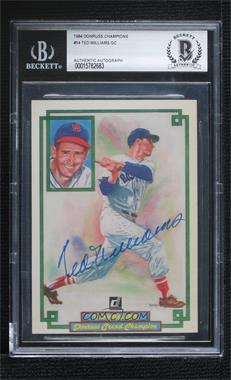 1984 Donruss - Champions #14 - Ted Williams [BAS BGS Authentic]