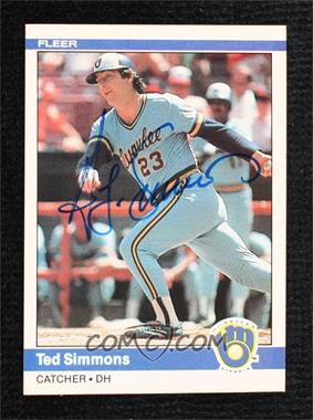 1984 Fleer - [Base] #213 - Ted Simmons [JSA Certified COA Sticker]