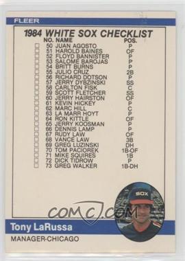 1984 Fleer - [Base] #649 - Tony LaRussa