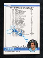 Checklist - Joe Torre [JSA Certified COA Sticker]