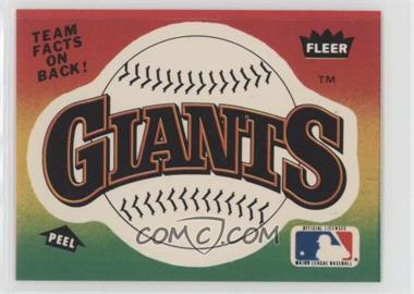 1984 Fleer - Team Stickers Inserts #_SFGI.1 - San Francisco Giants (Logo, Red On Top)