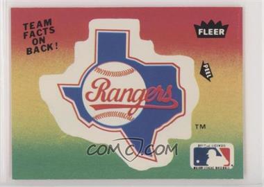 1984 Fleer - Team Stickers Inserts #_TERA.1 - Texas Rangers (Logo)