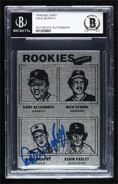 1984 Huntington's Disease Foundation Benefit 1977 Topps Dale Murphy Aluminum Reprint - [Base] #476 - Gary Alexander, Rick Cerone, Dale Murphy, Kevin Pasley [BAS BGS Authentic]