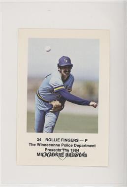 1984 Milwaukee Brewers Police - [Base] #34 - Rollie Fingers