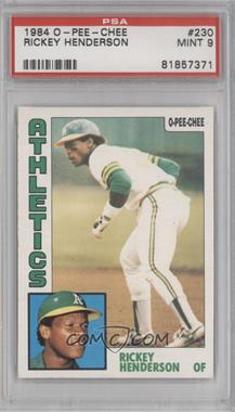 1984 O-Pee-Chee - [Base] #230 - Rickey Henderson [PSA 9 MINT]