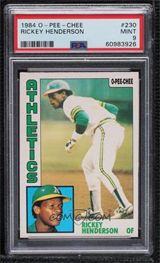 1984 O-Pee-Chee - [Base] #230 - Rickey Henderson [PSA 9 MINT]