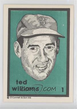 1984 O'Connell & Son Ink Series 1 - [Base] #1 - Ted Williams